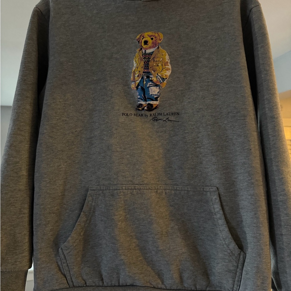 Ralph Lauren Polo Gray Sweatshirt with Polo Bear